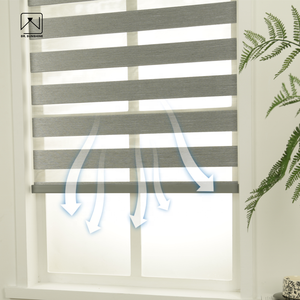 Persianas Zebra Inteligentes con Control Remoto, Cubierta para Ventanas de Sala de Reuniones, Control Eléctrico de Doble Capa, Translúcidas y Opacas, Día y Noche - Product Image 2