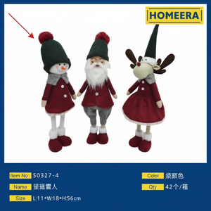 Décorations de Noël bonhomme de neige personnalisables coffret de 42 pièces fait à la main petites poupées en résine plastique polyester PP coton pour fête - Product Image 1