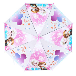 ร่มพับขนาดเล็กสำหรับเด็ก ลายรุ้ง พิมพ์ลายน่ารัก ควบคุมการเปิด-ปิดด้วยมือ แบบตรง - Product Image 3