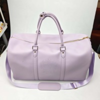 Bolsa de Lona de PU Personalizada en Color Sólido, Bolsa de Gimnasio Unisex para Uso Diario, Herrajes Dorados, Opción de Color Personalizado