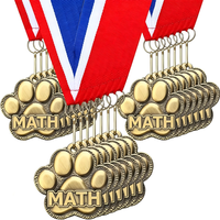 Médaille de campagne pour animaux de compagnie en alliage de zinc, motif animal mignon, plaquée or, gravée au laser, OEM/ODM
