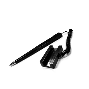Stylo bille personnalisé avec logo, à fixation murale pour comptoir de banque, avec cordon rétractable de 45 pouces, cadeau promotionnel d'entreprise - Product Image 5