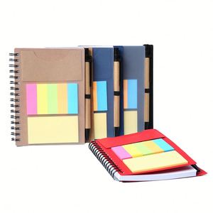 Cuaderno Promocional con Cubierta Kraft, Logotipo Personalizado, Mini Bloc de Notas Adhesivas con Bolígrafo, Material Escolar - Product Image 1