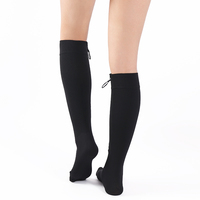 Chaussettes de compression montantes à bout fermé avec fermeture éclair, sur mesure, à compression graduée 20-30 mmHg, pour le soulagement de la douleur des varices