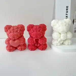 3D Black Scented Teddy Bear Candle