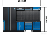 Gabinete de Herramientas Modular Personalizado OEM, Banco de Trabajo Industrial con Cajones Extraíbles, Sistema de Almacenamiento para Garaje de Acero Laminado en Frío