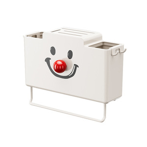 Scabbard Smiley Dish Rack Wall Mounted Rectangle Punch Free Drainable Storage For Kitchen Utensils - Product Image 3