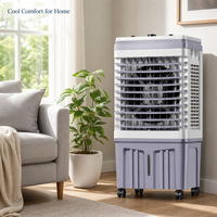 Ventilateur tour humidificateur rafraîchisseur d'air évaporatif domestique FJ-820DL, débit d'air 4500 CMH, 70W, 220V-240V, 50Hz/60Hz, 3 vitesses