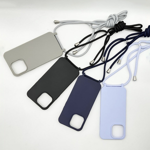 Pour <span class=keywords><strong>iPhone</strong></span> 15 étui de téléphone <span class=keywords><strong>avec</strong></span> sangle bandoulière collier <span class=keywords><strong>cordon</strong></span> TPU Silicone lanière étui de téléphone pour <span class=keywords><strong>iPhone</strong></span> 15 14 Pro Max - Product Image 1