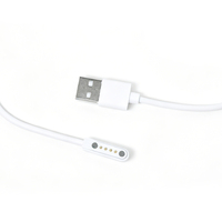 Câble de charge magnétique Pogo Pin 2.0 USB 2A, connecteur USB A/M vers Pogo Pin 4 broches pour montre connectée
