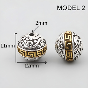 <span class=keywords><strong>Mantra</strong></span> à six caractères, perles de baril bicolores rotatives, accessoires de jeu de texte, perles de Bouddha, bracelet rétro DIY, accessoires perlés - Product Image 5