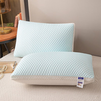 Oreiller d'été en soie glacée avec taie d'oreiller 80% polyester + 20% PE, respirant, soutien ferme, en fibre de polyester, oreiller 3D massant