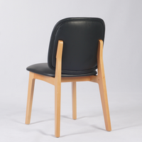 Chaise de restaurant moderne en bois de hêtre massif, chaises de salle à manger nordiques rembourrées, mobilier commercial pour café, hôtel, restaurant