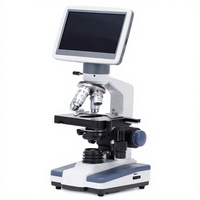 LED Illumination School Lab Microscope with 7 Inch Monitor