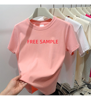 RUICHI Muestra Gratuita, Camiseta de Verano Personalizada para Mujer, Cuello Redondo, Manga Corta, Nueva Camiseta Básica de Algodón para Mujer