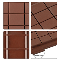 Moules en silicone carrés à 24 cavités pour chocolat, qualité alimentaire, moules à barres de chocolat à démouler facilement, vente en gros directe d'usine