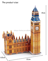 Kit de bricolage 3D : Puzzles Big Ben, Tour Elizabeth, célèbres bâtiments architecturaux, Tour de l'Horloge – Modèle 3D, jouet, cadeau