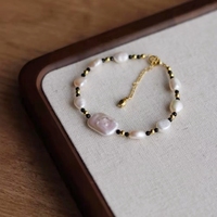 Bracelet classique plié pour femme de haute qualité, personnalisable, fabrication de luxe, bijoux en perles de niche, sens du style raffiné