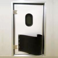 Porte anti-effraction en acier inoxydable durable et sécurisée, résistante aux chocs, utilisée dans les ateliers alimentaires, les hôpitaux, les entrepôts et les chambres froide.