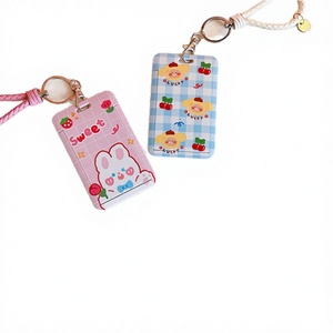 Prêt à expédier – Étui porte-carte d'identité scolaire ou de bus en plastique rigide de 3 pouces, motif dessin animé Kawaii, avec porte-clés pour étudiants - Product Image 3