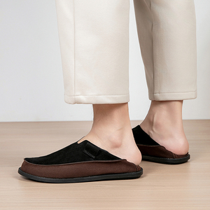 Mocassini Casual da Uomo Taglie Forti con Punta Larga, Colore Tinta Unita, per Autunno; Leggeri, Resistenti all'Usura, in Velluto di Fibra di Toro, con Suola Morbida, Slip-on in Camoscio - Product Image 4