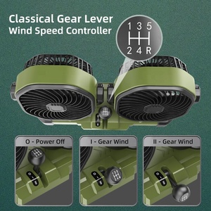 Novo Design F6603 Automotivo Dc Brushless Motor Duplo Cabeças Ventilador Do Carro <span class=keywords><strong>12V</strong></span> Ventilador Do Caminhão De Refrigeração 24V para Carros Dual Head Desktop Fãs - Product Image 3