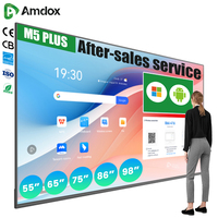 Pizarra Interactiva Táctil Capacitiva Amdox de 65/75 Pulgadas, Pantalla Plana Digital LCD 4K, Sistema Operativo Android 14, 8GB de RAM, 128GB de Almacenamiento, 40