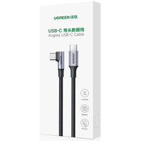 Kabel UGREEN 100W PD3.0 USB C, Kabel USB C Desain Unik 90 Derajat, Kabel Pengisian Daya Cepat, Kabel Pengisian Daya Aman, Pengiriman Daya 100W