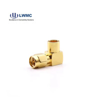 Venta directa de fábrica, conectores de cable RF al mejor precio, soldadura macho SMA de ángulo recto para 250. Cable