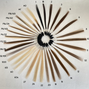 Espositore all'ingrosso di 32 colori per <span class=keywords><strong>capelli</strong></span>, anello campionario per <span class=keywords><strong>capelli</strong></span> umani, cartella colori per <span class=keywords><strong>capelli</strong></span> Remy - Product Image 2