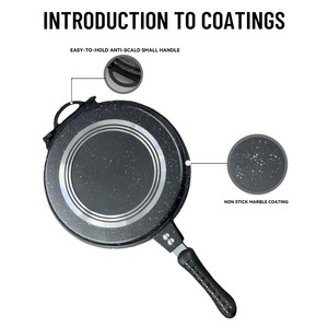 ダブルフライパングリルパンモダンメタルノンスティックキャストアルミ環境にやさしいキッチン調理器具 - Product Image 5