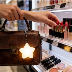 Women's Bag Portable Handmade Love Water Drop Bell Design LED Lighting Lamp Touch-to-Light <b>Backpack</b> Pendant Keychain Smart - Product Image 4
