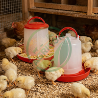 Nouveau Distributeur d'Eau et de Nourriture Automatique Agricon 4L pour Volailles, en PE et PP de Qualité Alimentaire, Non Toxique, Économiseur d'Eau, Anti-Déversement pour Poulets, Canards, Poulets de Chair
