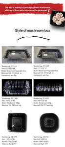 Plateau d'emballage anti-buée pour champignons frais Récipient en plastique PET pour shiitake enoki et pleurotes - Product Image 5