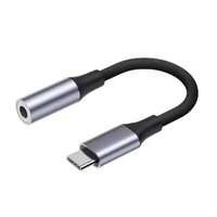 Adaptador de Audio AUX Trenzado USB-C, Cable Convertidor de Auriculares con Cubierta de PVC/Nylon para iPhone 15, para S24/S23 Ultra, Computadora
