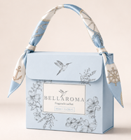 Boîte Cadeau de Luxe Personnalisée Écologique avec Embossage, Poignée en Soie, Style Nordique, pour Bougie Parfumée et Diffuseur à Bâtonnets