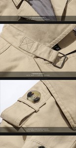 Nouvelle <span class=keywords><strong>veste</strong></span> bomber coupe slim pour <span class=keywords><strong>homme</strong></span>, style coréen, décontractée, en coton pur lavé, à simple boutonnage - Product Image 6