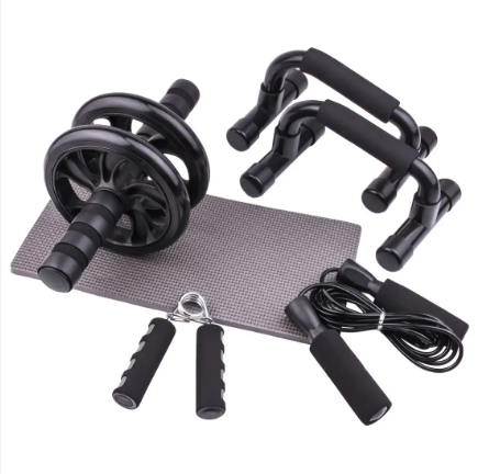 Six in One Fitness Equipment Set Popular Gym Equipment ab Wheel Set ab Wheel Roller Exercise Set