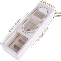 Grandes boîtes vides en carton blanc à macarons, emballage en papier à fenêtre transparente pour articles de boulangerie, muffins, mini cupcakes pour biscuits