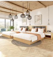Maßgefertigte Moderne Luxus-Hotelzimmer-Sets Europäischer Stil Melamin-Platten Wasserbeständige Umweltfreundliche Langlebige Möbel 5 Sterne