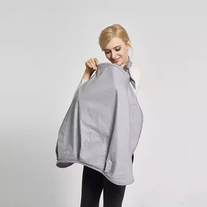 Écharpe d'allaitement à confidentialité totale à 360 degrés, multi-usages, en coton doux, <span class=keywords><strong>housse</strong></span> <span class=keywords><strong>de</strong></span> siège auto pour bébé, pour l'allaitement, gris, couverture d'allaitement pour bébé - Product Image 5