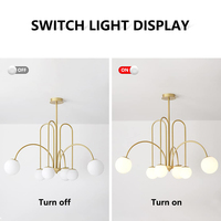 Lustres nordiques modernes suspendus Globe en verre et métal Lampes suspendues Lampe pour îlot de cuisine Salle à manger Salon Chambre Maison