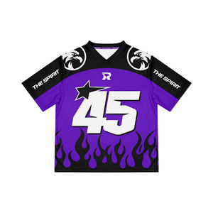 เสื้อกีฬาแฟชั่นใหม่ปี 2026 ปรับแต่งได้ พิมพ์ลายดิจิตอล 3 มิติ คอวี ทรงหลวม เสื้อยืดกีฬาสุดเทรนดี้ - Product Image 4