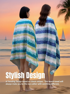 Nhà máy tùy chỉnh bông nhung 35x70 inch bãi biển Khăn, thêm lớn mềm bãi biển và hồ bơi Khăn - Product Image 5