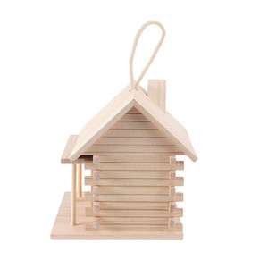 บ้านนกไม้ทรงสี่เหลี่ยมน้ำหนักเบาสำหรับแขวนกลางแจ้ง - Product Image 4