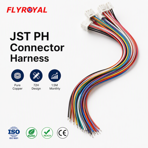 สายไฟเชื่อมต่อแบบ <span class=keywords><strong>JST</strong></span> PH <span class=keywords><strong>2</strong></span>-16 พิน ระยะห่าง <span class=keywords><strong>2</strong></span>.0 มม. ชุดสายไฟหลายสีสำหรับแผงวงจรพิมพ์ หัวเสียบตัวผู้ตัวเมีย รับผลิตแบบ OEM ODM - Product Image 1