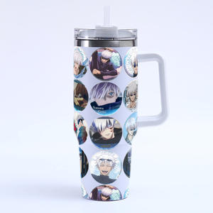 Bouteille d'eau à sublimation de 40 oz avec personnage de dessin animé japonais, en acier inoxydable, à double paroi, isolée sous vide, gobelet isotherme, vente en gros - Product Image 2
