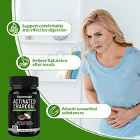 Ausreson OEM Capsules de Charbon Actif Détoxifiantes, Compléments Minceur, Nettoyage du Côlon de Qualité Alimentaire, Capsules Végétaliennes de Charbon Actif