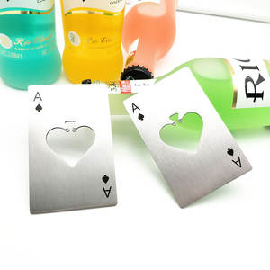 Ace Of Spades ouvre-bouteille taille carte de crédit ouvre-bouchon de carte de Poker ouvre-boîte Portable en acier inoxydable - Product Image 2