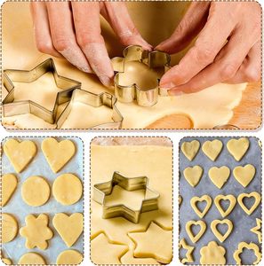 Ensemble de découpoirs à biscuits personnalisés en forme de fleur, d'étoile et de cœur en acier inoxydable de qualité alimentaire - Product Image 4